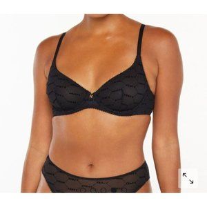 NWT Savage X Fenty Lingerie By Rihanna Women's Logo Unlined Bra Size 40C